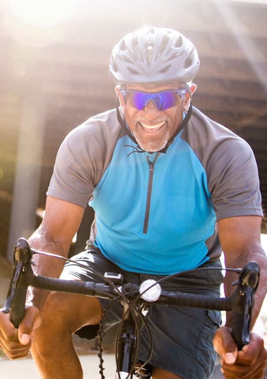 woman and man on a bike